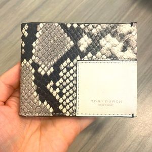 Tory Burch Python Slim mini wallet